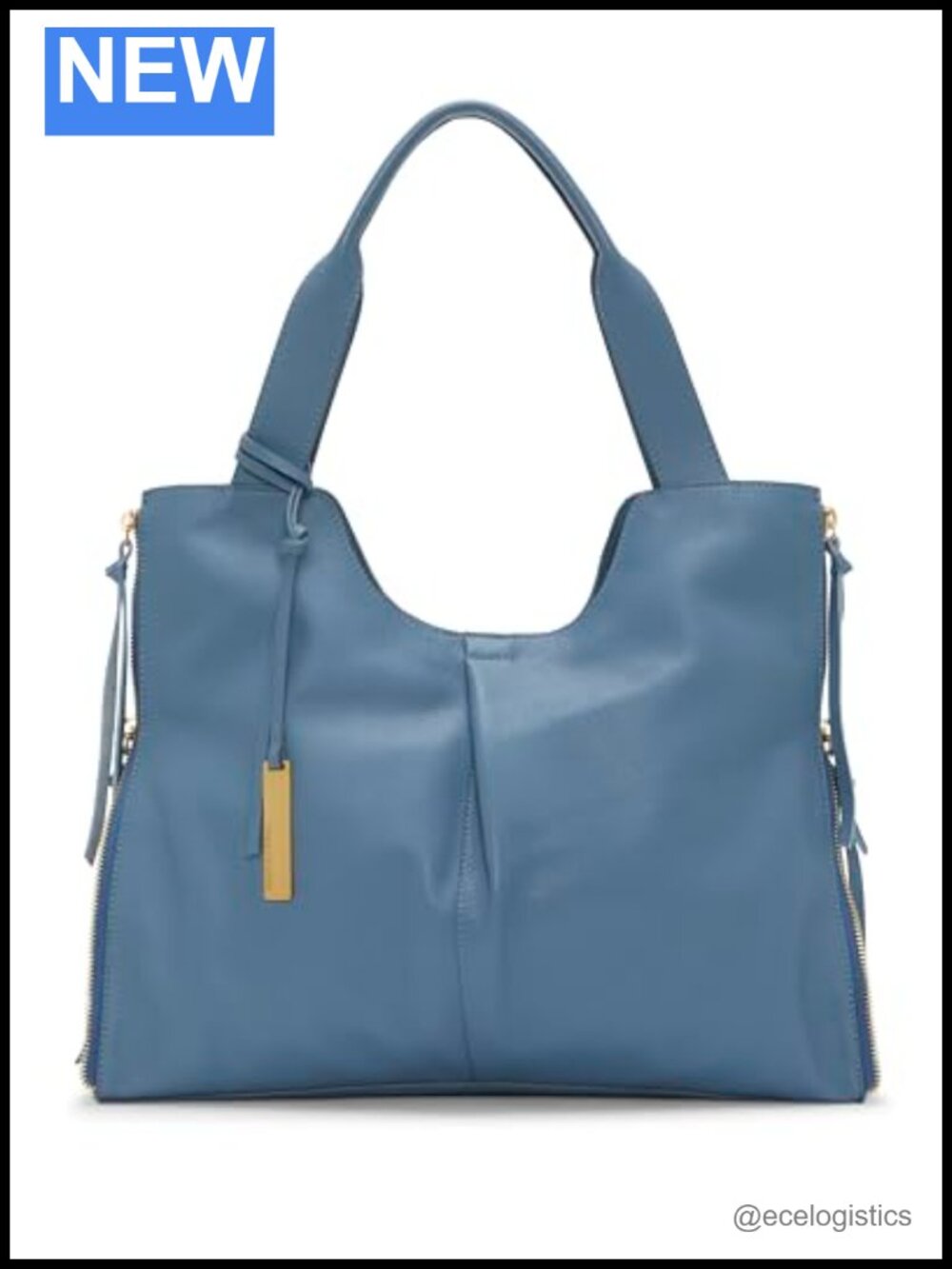 Vince Camuto Corla Leather Hobo Handbag Magnetic Closure Shoulder Bag Tote